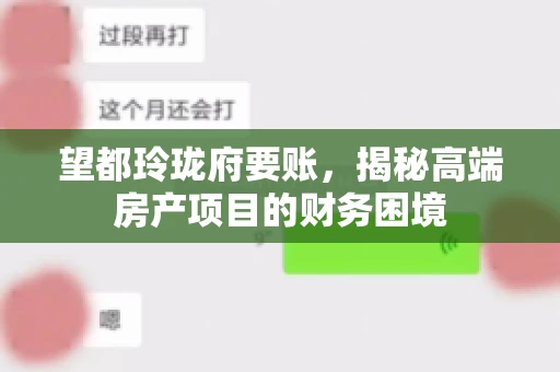 望都玲珑府要账，揭秘高端房产项目的财务困境