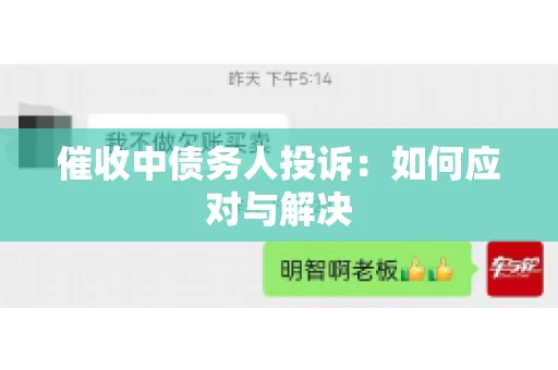 催收中债务人投诉：如何应对与解决