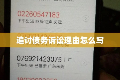 追讨债务诉讼理由怎么写