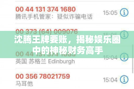 沈腾王牌要账，揭秘娱乐圈中的神秘财务高手
