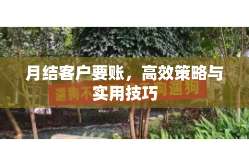 月结客户要账，高效策略与实用技巧